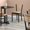 Lancaster Table & Seating Natural Finish Bistro Dining Chair With 1 1/2" Light Brown Padded Seat