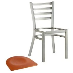 Lancaster Table & Seating Clear Coat Finish Ladder Back Chair With Cherry Wood Seat -Zown Shop 2079801