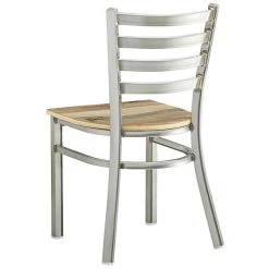 Lancaster Table & Seating Clear Coat Finish Ladder Back Chair With Driftwood Seat -Zown Shop 2079828