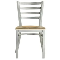 Lancaster Table & Seating Clear Coat Finish Ladder Back Chair With Driftwood Seat -Zown Shop 2079829