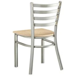 Lancaster Table & Seating Clear Coat Finish Ladder Back Chair With Natural Wood Seat -Zown Shop 2079871