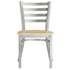 Lancaster Table & Seating Clear Coat Finish Ladder Back Chair With Natural Wood Seat -Zown Shop 2079872