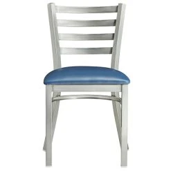 Lancaster Table & Seating Clear Coat Finish Ladder Back Chair With 2 1/2" Navy Vinyl Padded Seat 9 Lancaster Table & Seating Clear Coat Finish Ladder Back Chair With 2 1/2" Navy Vinyl Padded Seat -Zown Shop 2079882