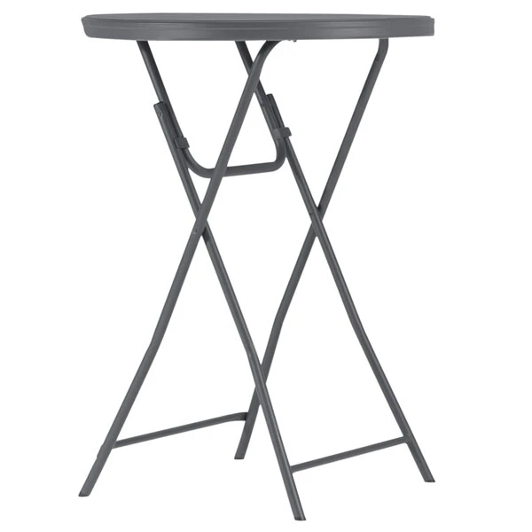 ZOWN 60436SGY1E Gray Commercial Resin Cocktail Folding Table 1 ZOWN 60436SGY1E Gray Commercial Resin Cocktail Folding Table