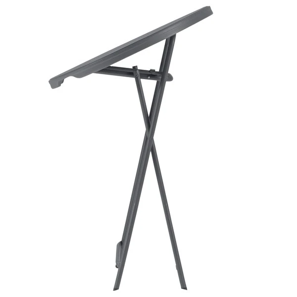 ZOWN 60436SGY1E Gray Commercial Resin Cocktail Folding Table 2 ZOWN 60436SGY1E Gray Commercial Resin Cocktail Folding Table - Image 2