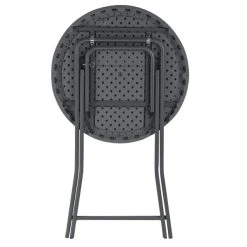 ZOWN 60436SGY1E Gray Commercial Resin Cocktail Folding Table 5 ZOWN 60436SGY1E Gray Commercial Resin Cocktail Folding Table -Zown Shop 2088135