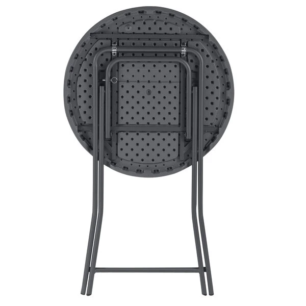 ZOWN 60436SGY1E Gray Commercial Resin Cocktail Folding Table 3 ZOWN 60436SGY1E Gray Commercial Resin Cocktail Folding Table - Image 3