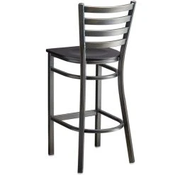 Lancaster Table & Seating Distressed Copper Finish Ladder Back Bar Stool With Black Wood Seat 7 Lancaster Table & Seating Distressed Copper Finish Ladder Back Bar Stool With Black Wood Seat -Zown Shop 2088389