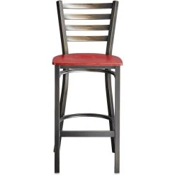 Lancaster Table & Seating Distressed Copper Finish Ladder Back Bar Stool With Mahogany Wood Seat 9 Lancaster Table & Seating Distressed Copper Finish Ladder Back Bar Stool With Mahogany Wood Seat -Zown Shop 2088493