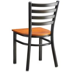 Lancaster Table & Seating Distressed Copper Finish Ladder Back Chair With Cherry Wood Seat -Zown Shop 2088557