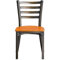 Lancaster Table & Seating Distressed Copper Finish Ladder Back Chair With Cherry Wood Seat -Zown Shop 2088558