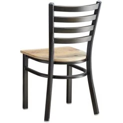 Lancaster Table & Seating Distressed Copper Finish Ladder Back Chair With Driftwood Seat -Zown Shop 2088566