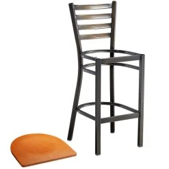 Lancaster Table & Seating Distressed Copper Finish Ladder Back Bar Stool With Cherry Wood Seat 8 Lancaster Table & Seating Distressed Copper Finish Ladder Back Bar Stool With Cherry Wood Seat -Zown Shop 2088622