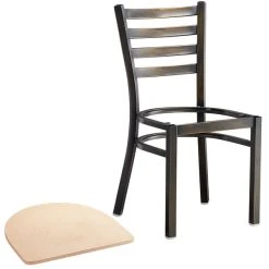 Lancaster Table & Seating Distressed Copper Finish Ladder Back Chair With Natural Wood Seat -Zown Shop 2088983