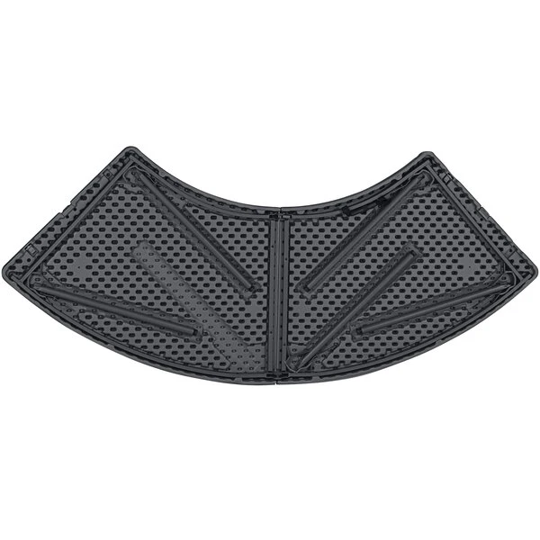 ZOWN 60527SGY1E 96" X 30" Gray Commercial Blow Molded Half-Moon Resin Folding Table 2 ZOWN 60527SGY1E 96" X 30" Gray Commercial Blow Molded Half-Moon Resin Folding Table - Image 2