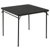 Bridgeport Essentials C696BP14BLK1E 34" Black Square Folding Table With Vinyl Top And Steel Powder Coated Frame