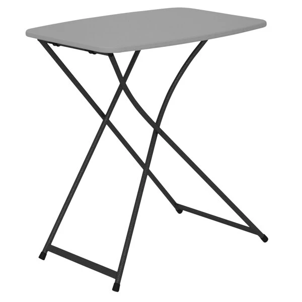 Bridgeport Essentials C129BP37GRY1E 18" X 26" Gray Resin Personal Folding Table With Adjustable Height 1 Bridgeport Essentials C129BP37GRY1E 18" X 26" Gray Resin Personal Folding Table With Adjustable Height