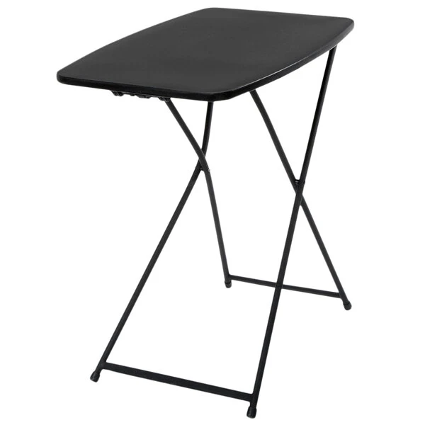 Bridgeport Essentials C129BP37BLK4 18" X 26" Black Resin Personal Folding Table With Adjustable Height - 4/Pack 1 Bridgeport Essentials C129BP37BLK4 18" X 26" Black Resin Personal Folding Table With Adjustable Height - 4/Pack