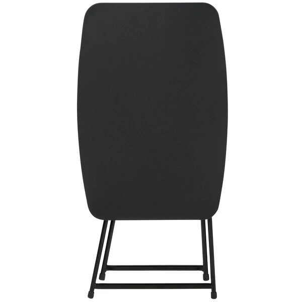 Bridgeport Essentials C129BP37BLK4 18" X 26" Black Resin Personal Folding Table With Adjustable Height - 4/Pack 2 Bridgeport Essentials C129BP37BLK4 18" X 26" Black Resin Personal Folding Table With Adjustable Height - 4/Pack - Image 2