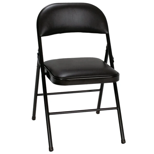 Bridgeport Essentials C993BP14BLK2E Black Vinyl Padded Folding Chair With Steel Powder Coated Frame - 2/Pack 1 Bridgeport Essentials C993BP14BLK2E Black Vinyl Padded Folding Chair With Steel Powder Coated Frame - 2/Pack