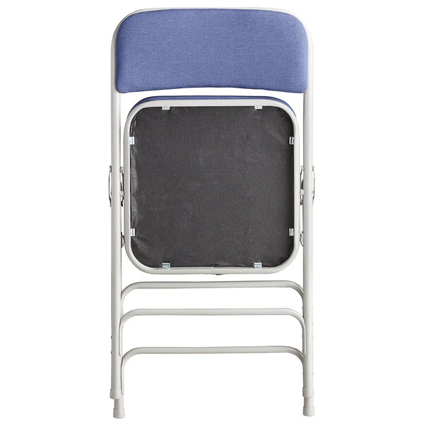 Lancaster Table & Seating Blue Fabric Folding Chair With 2" Padded Seat 5 Lancaster Table & Seating Blue Fabric Folding Chair With 2" Padded Seat - Image 5