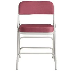 Lancaster Table & Seating Burgundy Fabric Folding Chair With 2" Padded Seat 8 Lancaster Table & Seating Burgundy Fabric Folding Chair With 2" Padded Seat -Zown Shop 2094574