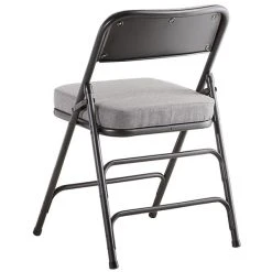 Lancaster Table & Seating Grey Fabric Folding Chair With 2" Padded Seat 8 Lancaster Table & Seating Grey Fabric Folding Chair With 2" Padded Seat -Zown Shop 2095675