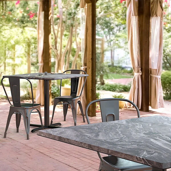 LT&S Excalibur Lancaster Table & Seating Excalibur 36" X 36" Square Dining Height Table With Smooth Paladina Finish And Cross Base Plate 1 LT&S Excalibur Lancaster Table & Seating Excalibur 36" X 36" Square Dining Height Table With Smooth Paladina Finish And Cross Base Plate