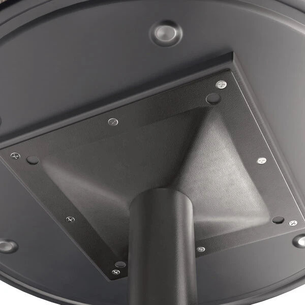 LT&S Excalibur Lancaster Table & Seating Excalibur 24" Round Bar Height Table With Textured Mixed Plank Finish And Cross Base Plate 4 LT&S Excalibur Lancaster Table & Seating Excalibur 24" Round Bar Height Table With Textured Mixed Plank Finish And Cross Base Plate - Image 4