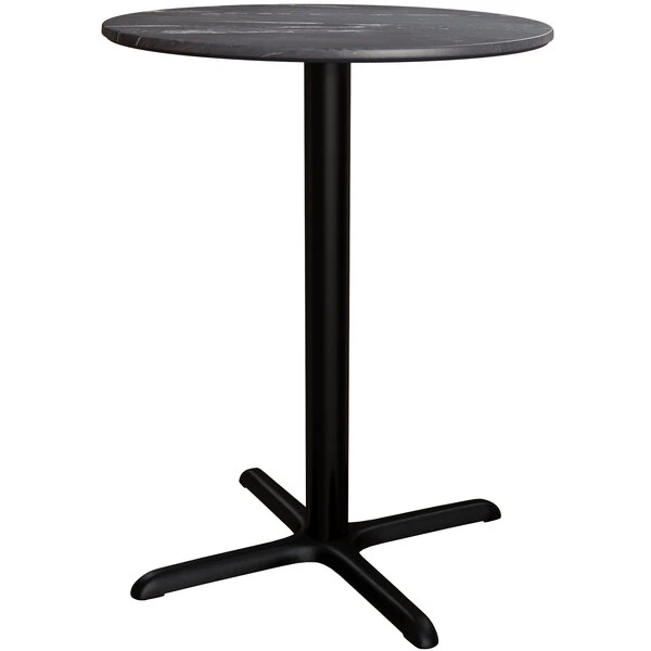 LT&S Excalibur Lancaster Table & Seating Excalibur 36" Round Counter Height Table With Smooth Letizia Finish And Cross Base Plate 2 LT&S Excalibur Lancaster Table & Seating Excalibur 36" Round Counter Height Table With Smooth Letizia Finish And Cross Base Plate - Image 2