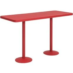 Wabash Valley HAA5D7P Hanna Collection 30" X 48" Red Solid Bar Height Portable Community Table