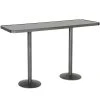 Wabash Valley HAA5E7P Hanna Collection 30" X 72" Gray Solid Bar Height Portable Community Table