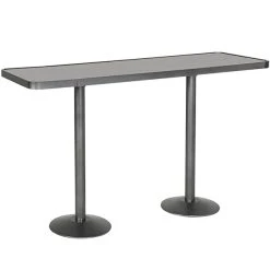 Wabash Valley HAA5E7P Hanna Collection 30" X 72" Gray Solid Bar Height Portable Community Table