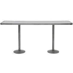 Wabash Valley HAA5F7P Hanna Collection 30" X 96" Gray Solid Bar Height Portable Community Table