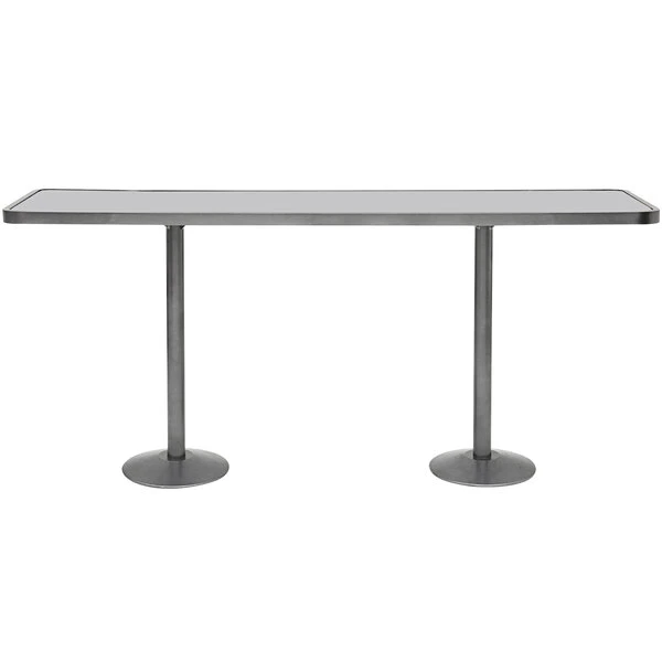 Wabash Valley HAA5F7P Hanna Collection 30" X 96" Gray Solid Bar Height Portable Community Table 1 Wabash Valley HAA5F7P Hanna Collection 30" X 96" Gray Solid Bar Height Portable Community Table