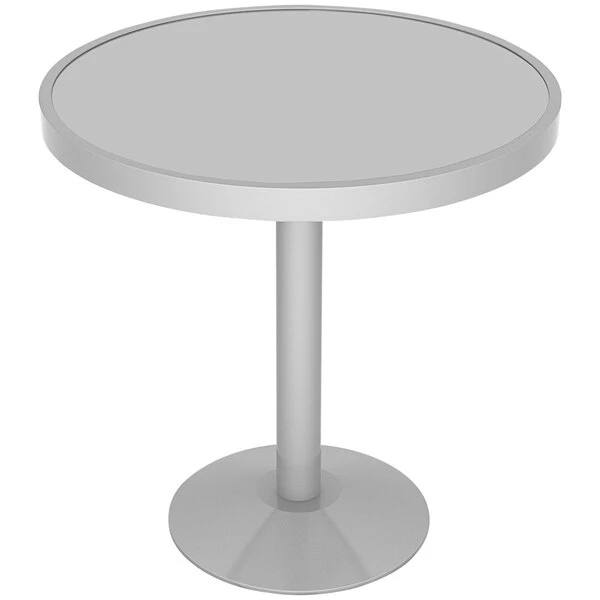 Wabash Valley HA2J77P Hanna Collection 30" Round Solid Portable Pedestal Table 1 Wabash Valley HA2J77P Hanna Collection 30" Round Solid Portable Pedestal Table