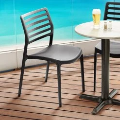 Lancaster Table & Seating Allegro Black Resin Side Chair