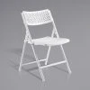 National Public Seating 1421 AirFlex White Polypropylene Premium Folding Chair