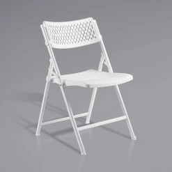 National Public Seating 1421 AirFlex White Polypropylene Premium Folding Chair