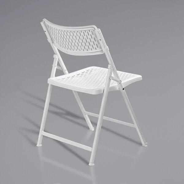 National Public Seating 1421 AirFlex White Polypropylene Premium Folding Chair 4 National Public Seating 1421 AirFlex White Polypropylene Premium Folding Chair - Image 4