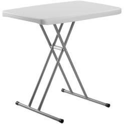 National Public Seating PT3020 Commercialine 20" X 30" Speckled Gray Height Adjustable Plastic Folding Table