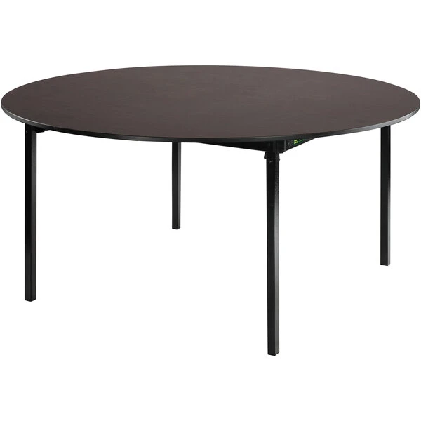National Public Seating MSFT48RDLPEB Max Seating 48" Round Folding Table With Light Plywood Top And Edge Banding 1 National Public Seating MSFT48RDLPEB Max Seating 48" Round Folding Table With Light Plywood Top And Edge Banding