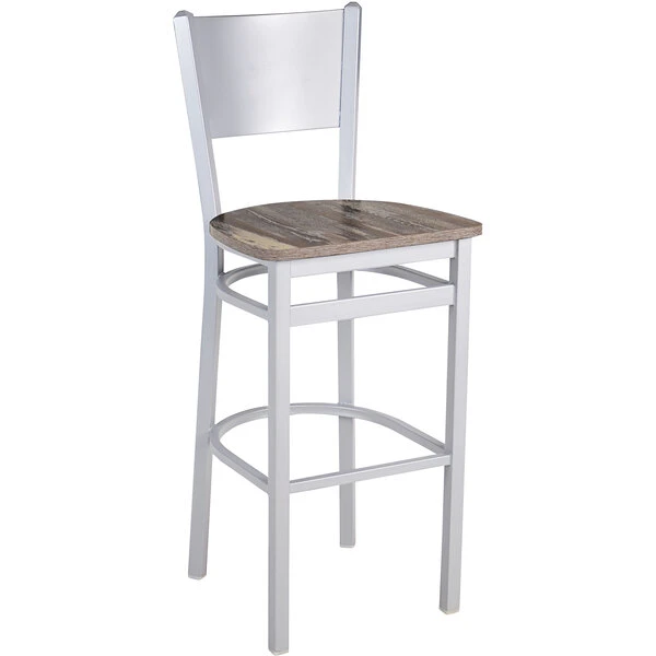 BFM Seating Axel Silver Mist Steel Solid Back Barstool With Relic Farm House Melamine Seat 1 BFM Seating Axel Silver Mist Steel Solid Back Barstool With Relic Farm House Melamine Seat
