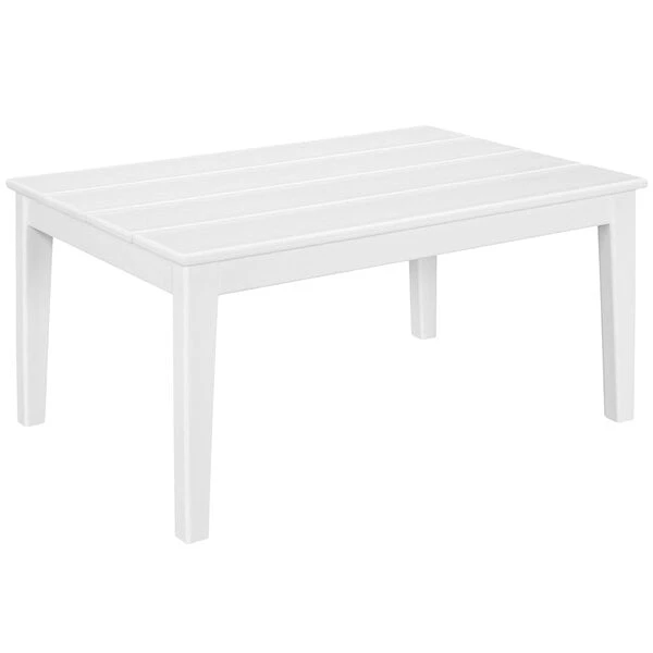 POLYWOOD Newport 22" X 36" White Coffee Table 1 POLYWOOD Newport 22" X 36" White Coffee Table