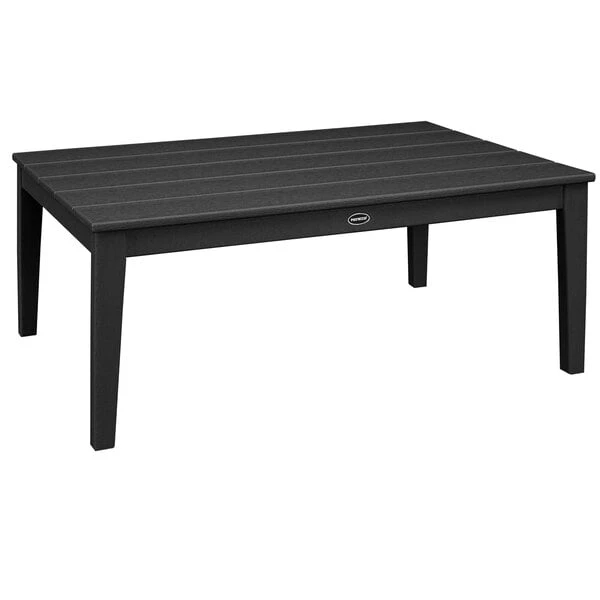 POLYWOOD Newport 28" X 42" Black Coffee Table 1 POLYWOOD Newport 28" X 42" Black Coffee Table