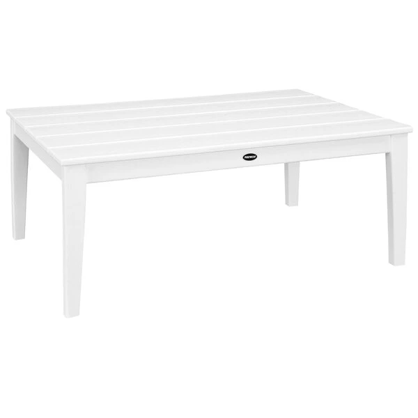 POLYWOOD Newport 28" X 42" White Coffee Table 1 POLYWOOD Newport 28" X 42" White Coffee Table
