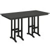 POLYWOOD Farmhouse 37" X 72" Black Bar Height Table