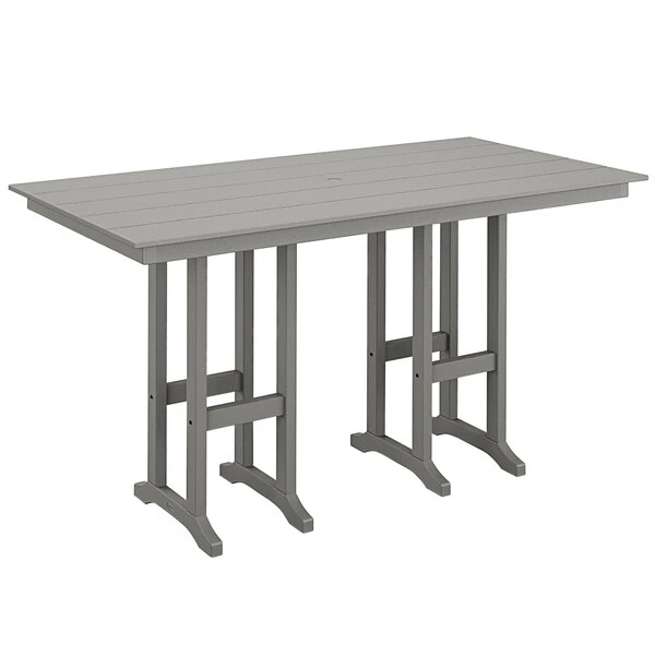 POLYWOOD Farmhouse 37" X 72" Slate Grey Bar Height Table 1 POLYWOOD Farmhouse 37" X 72" Slate Grey Bar Height Table