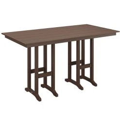 POLYWOOD Farmhouse 37" X 72" Mahogany Bar Height Table