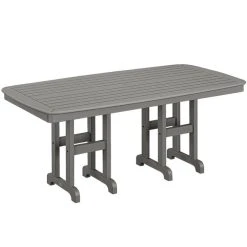 POLYWOOD Nautical 37" X 72" Slate Grey Dining Height Table